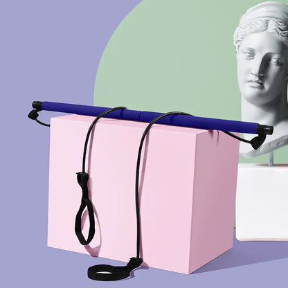 Pilates Fitness Stick with Resistance Bands for Yoga