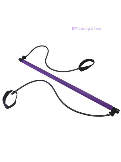 Pilates Fitness Stick with Resistance Bands for Yoga