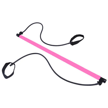 Pilates Fitness Stick with Resistance Bands for Yoga